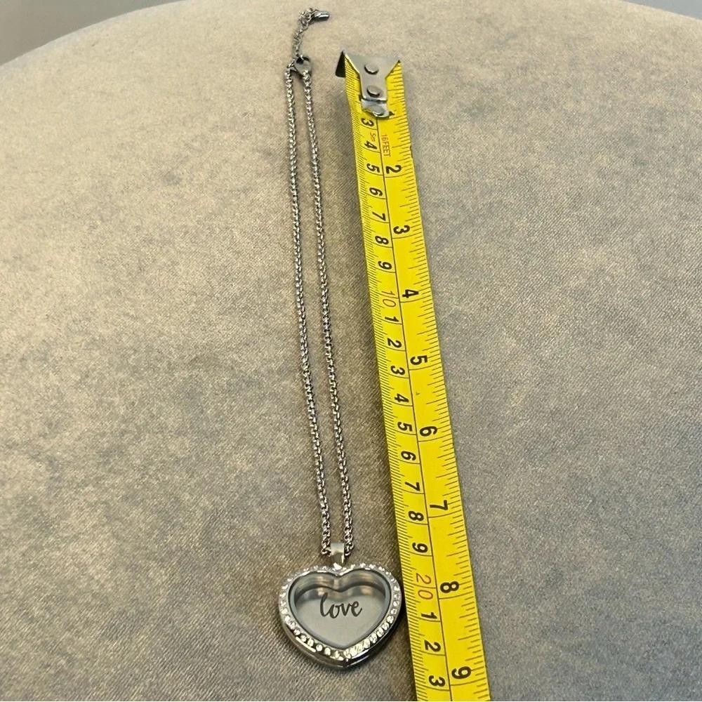SOUTH Hill crystal rhinestone heart locket necklace